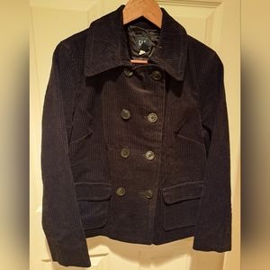 GAP double breasted black corduroy jacket